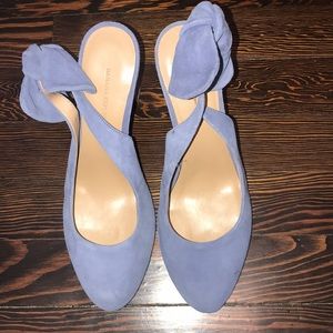 Banana Republic Blue Suede Slingback Heels - 8.5